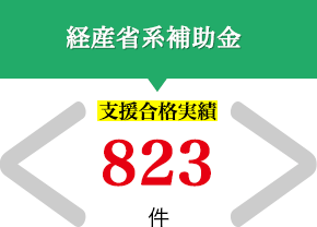 経産省系補助金(経済産業省等) 支援合格実績 823件